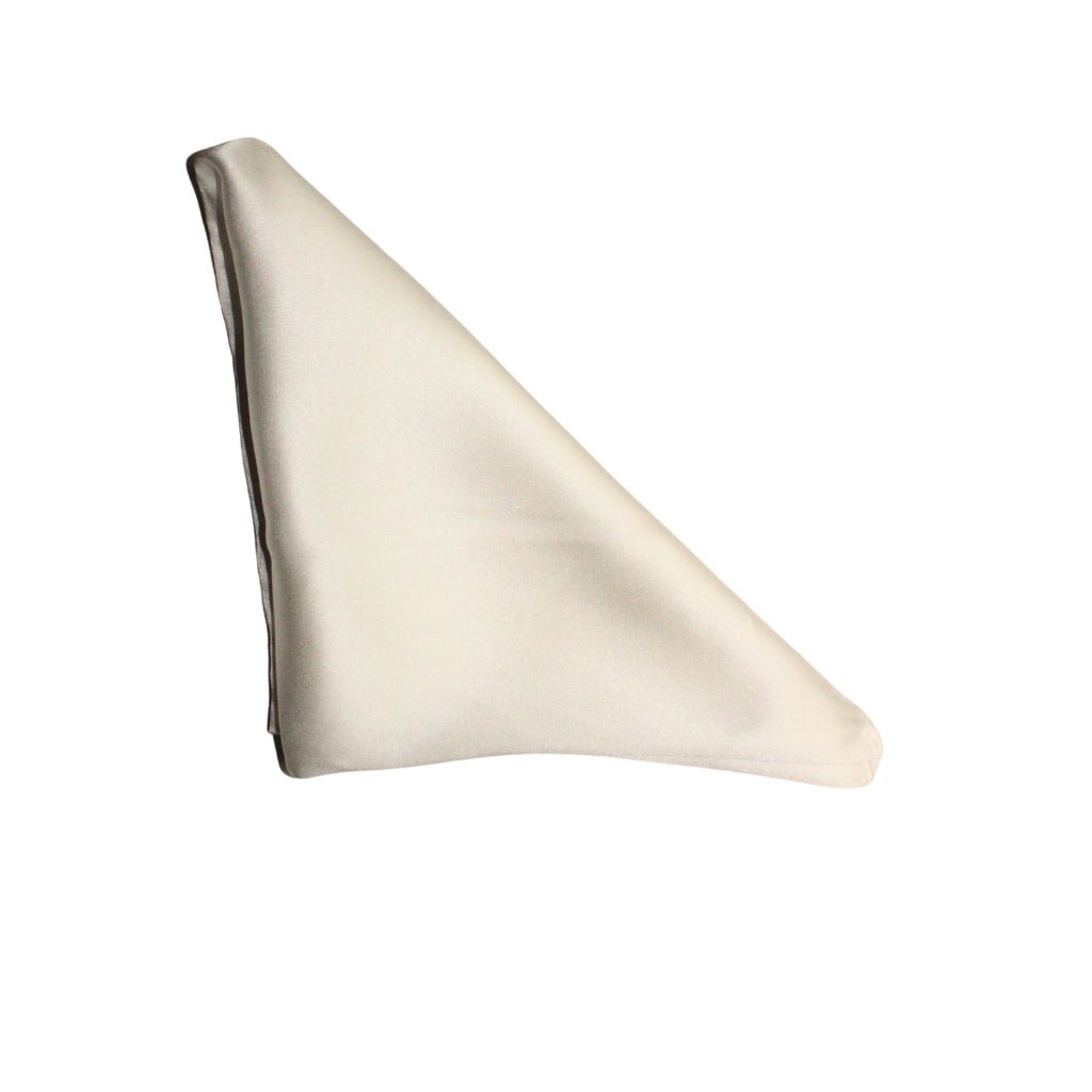 HENRY SARTORIAL Plain Silk Pocket Square WHITE - Henry Bucks