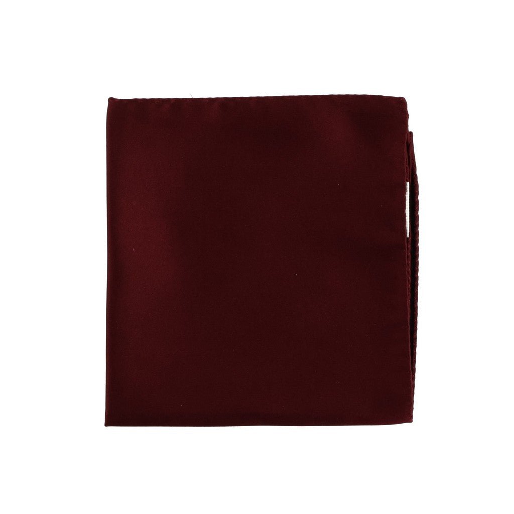 HENRY SARTORIAL Plain Silk Pocket Square WINE - Henry Bucks