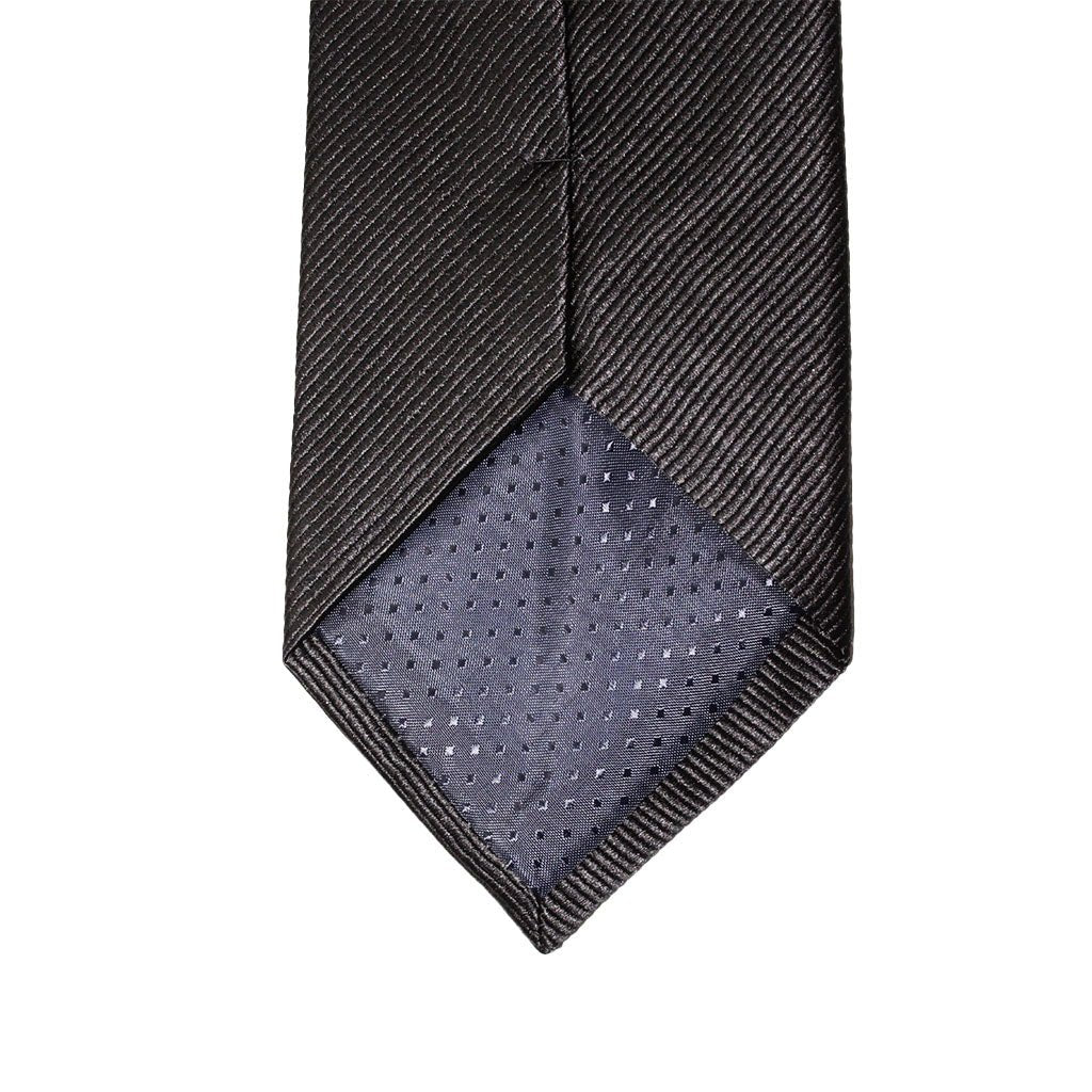 HENRY SARTORIAL Plain Silk Tie BLACK - Henry Bucks