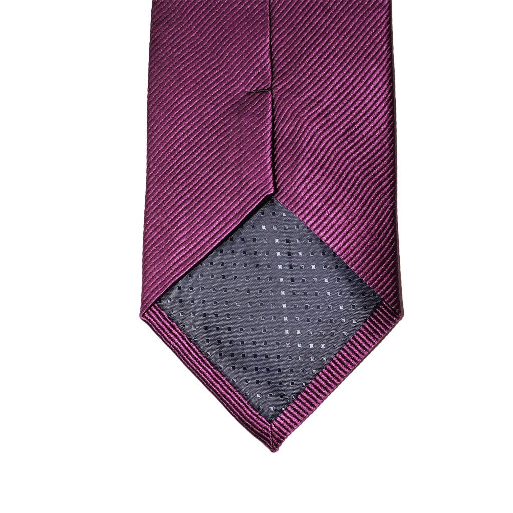 HENRY SARTORIAL Plain Silk Tie BURGUNDY - Henry Bucks