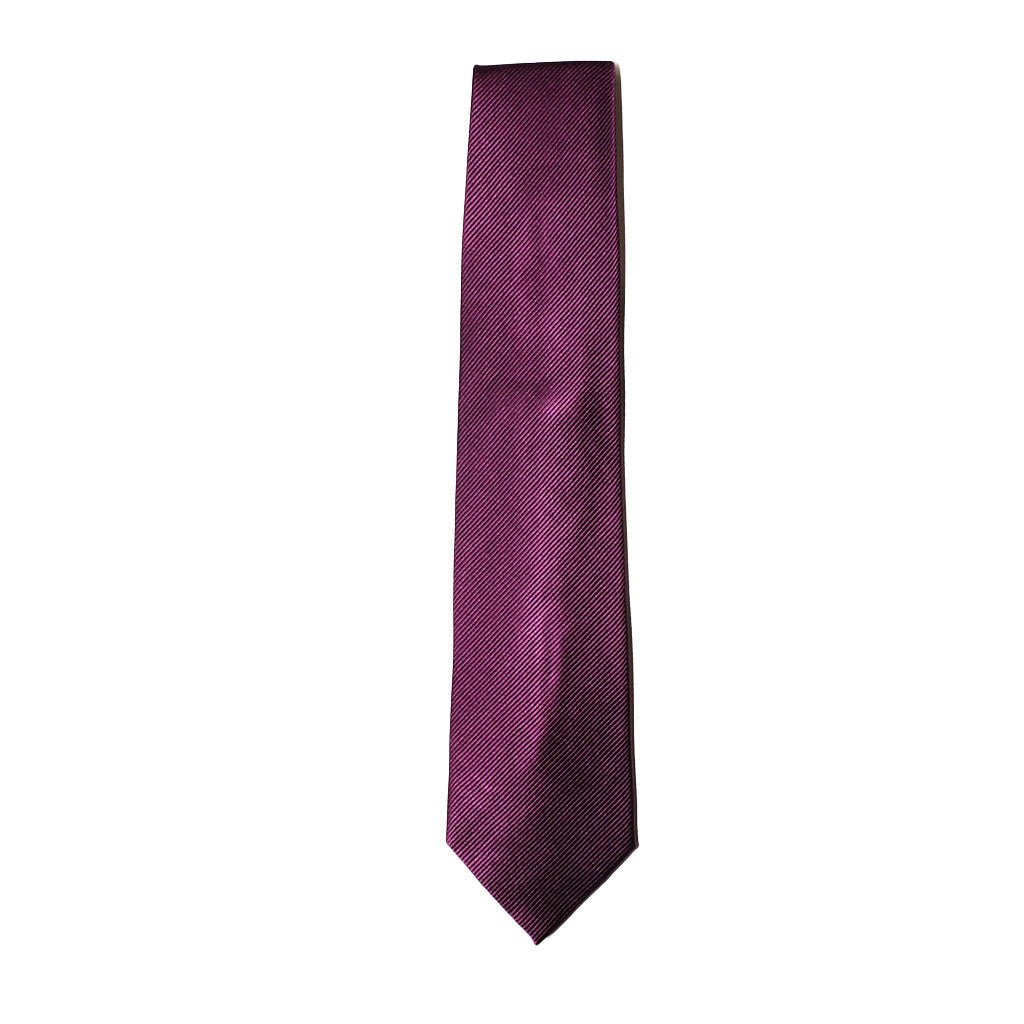 HENRY SARTORIAL Plain Silk Tie BURGUNDY - Henry Bucks