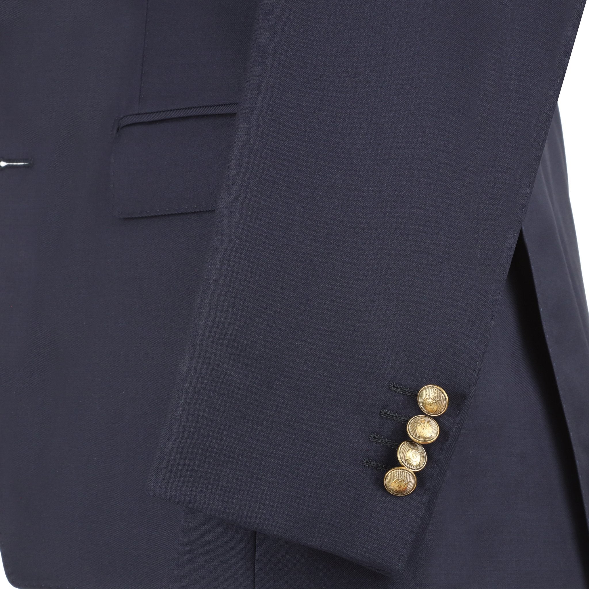 HENRY SARTORIAL Plain Twill Single Breast Two Button Blazer NAVY LG - Henry BucksBlazers33BSRA0001 - NAVY - L - 48