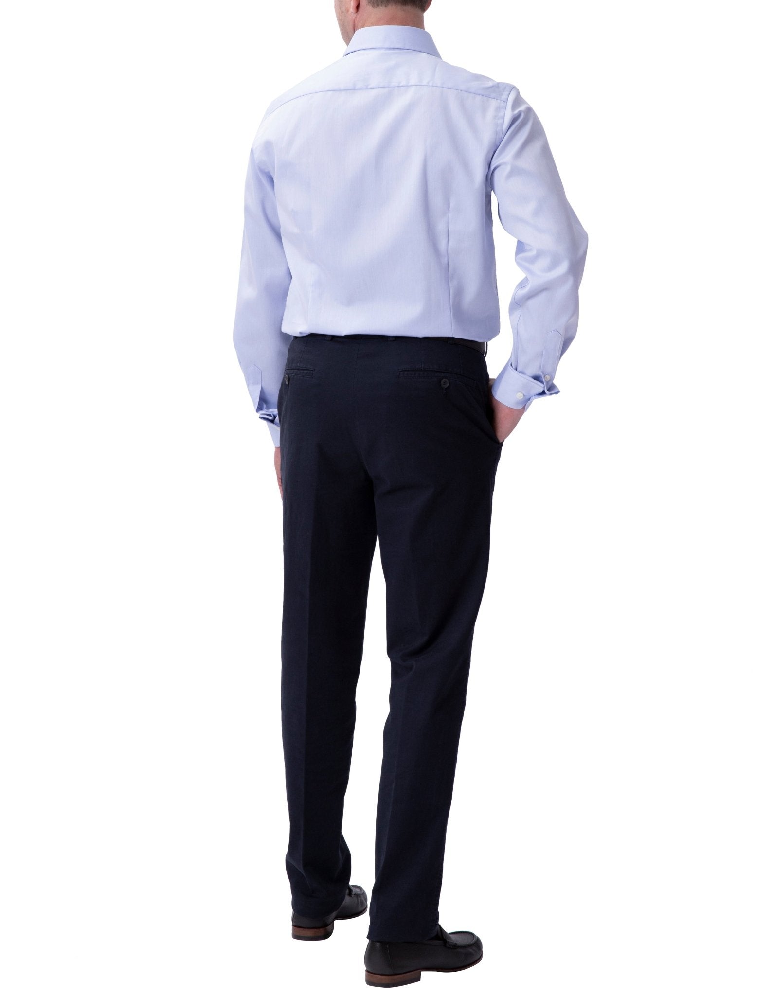 HENRY SARTORIAL Plain Twill Single Cufflink Shirt SKY - Henry BucksShirts0102323 - SKY - SC - 40