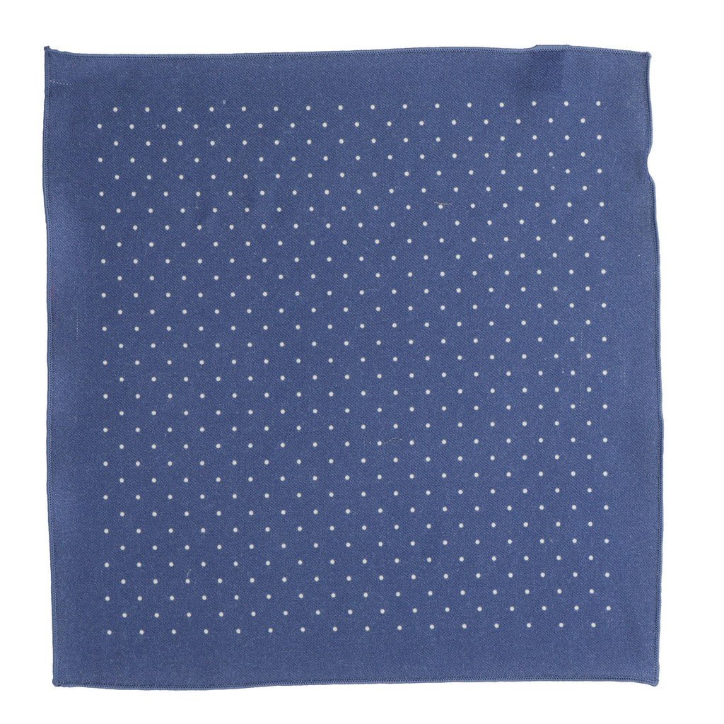 HENRY SARTORIAL Polka Dot Pocket Square NAVY - Henry Bucks