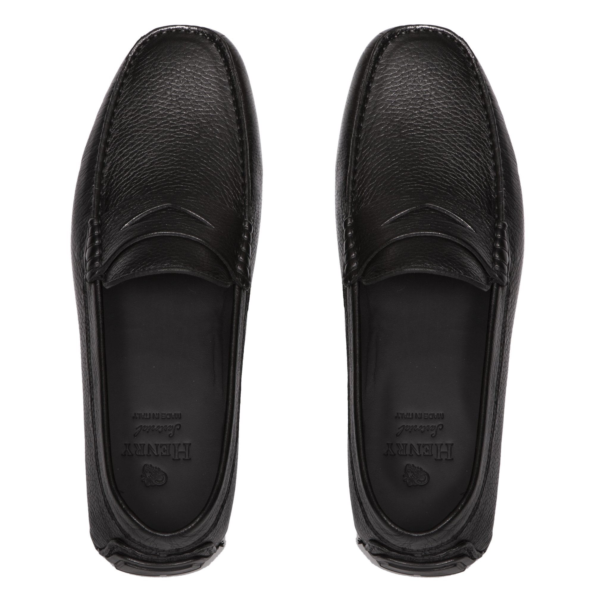 HENRY SARTORIAL Portsea Deerskin Driving Shoes BLACK - Henry BucksLoafers & Driving Shoes80SS20201 - BLCK - 6 1/2