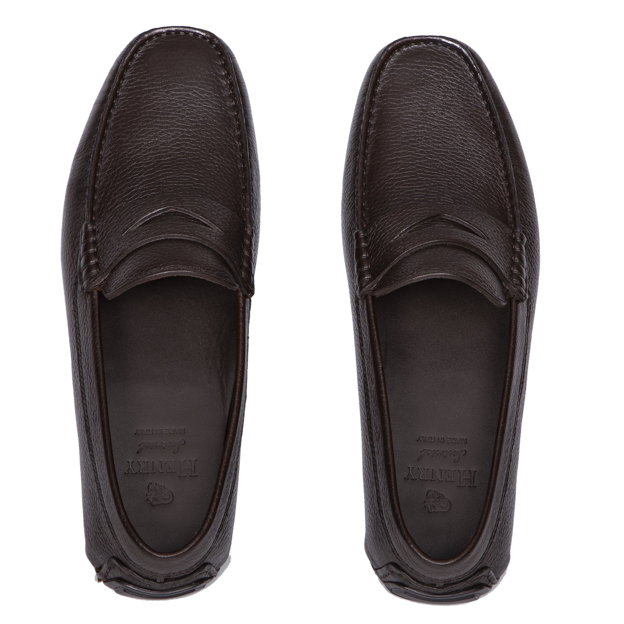 HENRY SARTORIAL Portsea Deerskin Driving Shoes DARK BROWN - Henry BucksLoafers & Driving Shoes80SS20201 - BRDK - 6 1/2