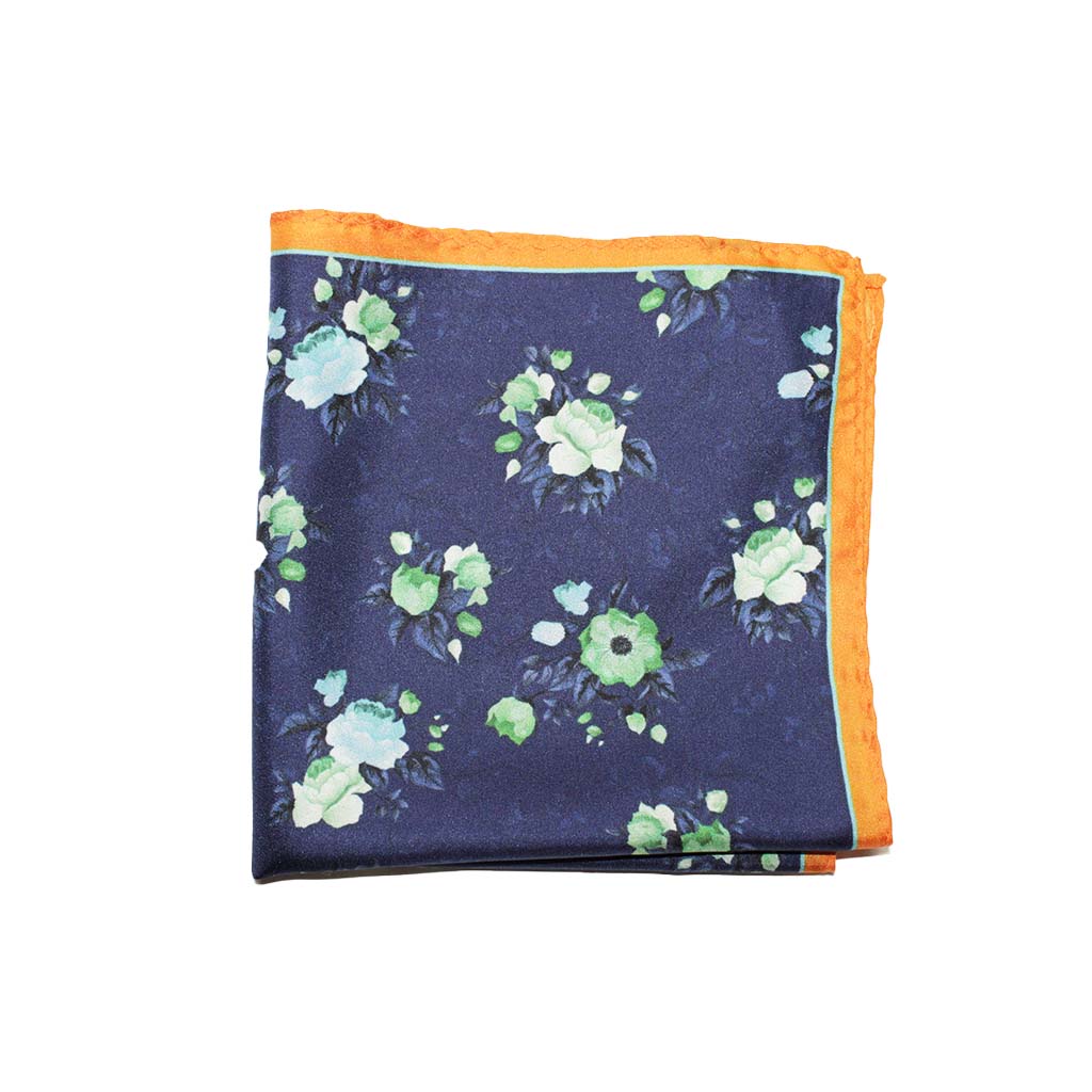 HENRY SARTORIAL Printed Silk Pocket Square MULTI - Henry Bucks