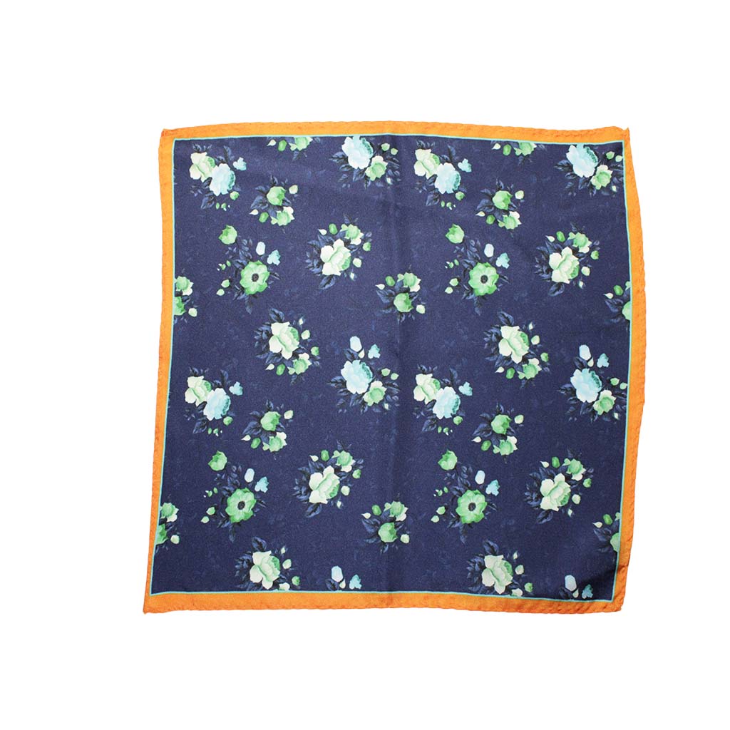 HENRY SARTORIAL Printed Silk Pocket Square MULTI - Henry Bucks