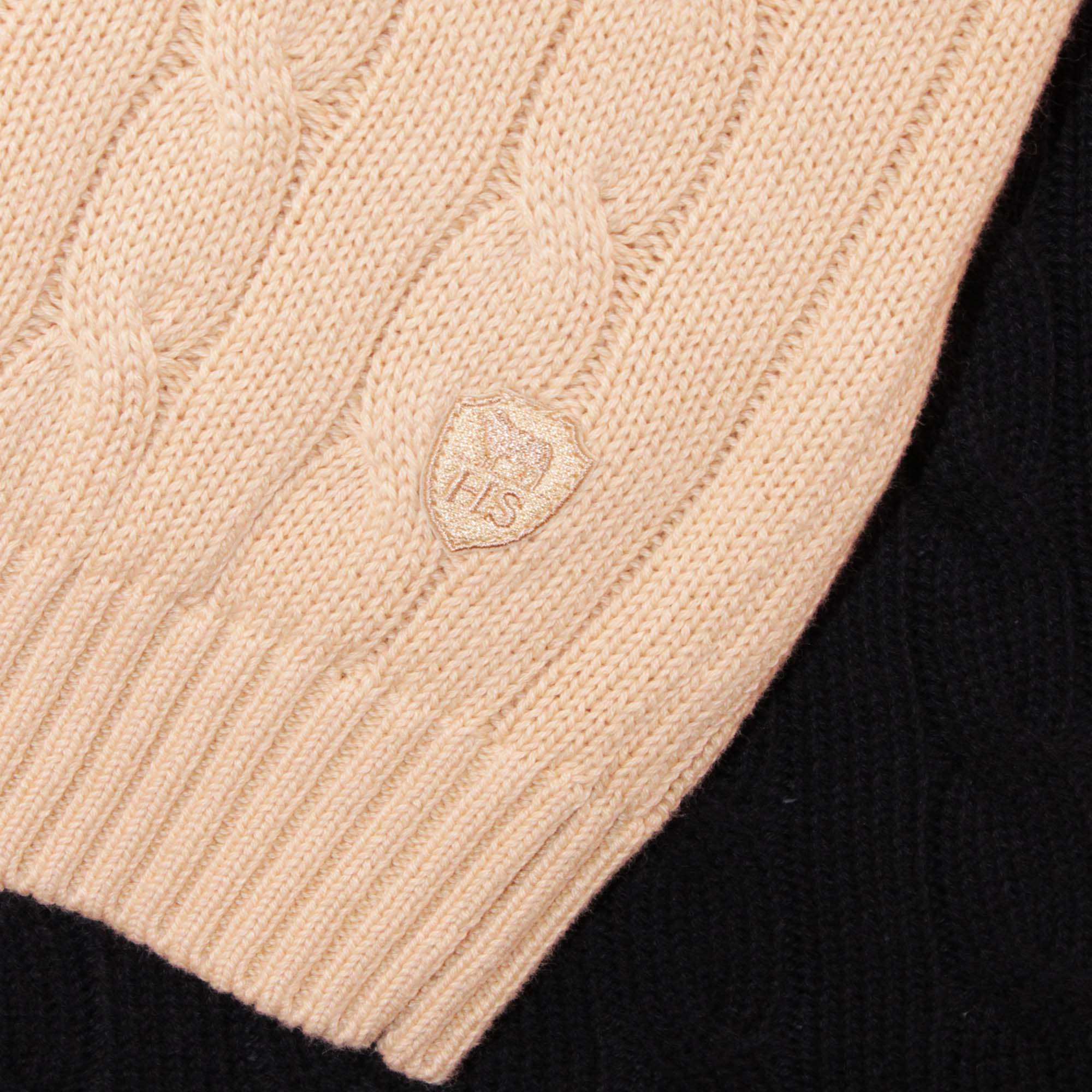 HENRY SARTORIAL Quarter Zip Jumper BEIGE - Henry BucksKnitwear62AW240005 - BEIG - SM