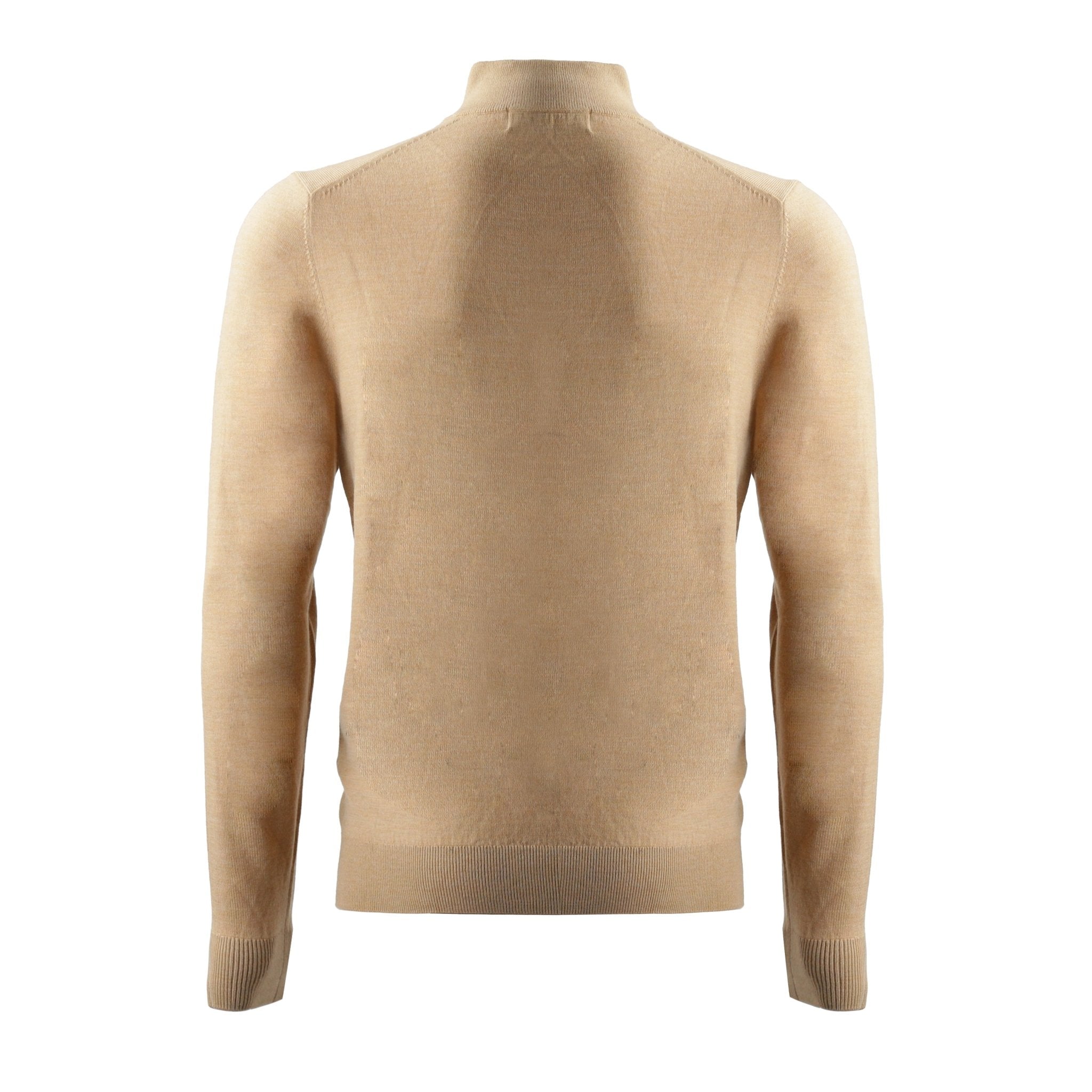 HENRY SARTORIAL Quarter Zip Jumper BROWN - Henry Bucks