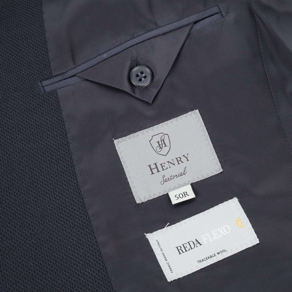HENRY SARTORIAL Reda Wool Travel Jacket NAVY REG - Henry Bucks