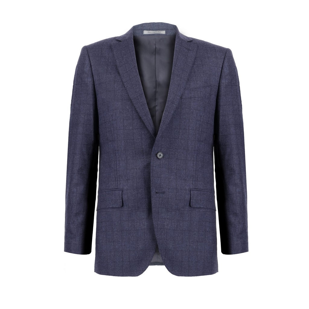HENRY SARTORIAL Rogna Wool/Cashmere Blazer NAVY CHECK - Henry Bucks