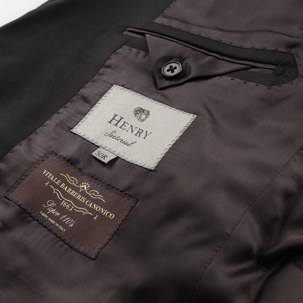 HENRY SARTORIAL Roma Pure Wool Suit BLACK - Henry Bucks