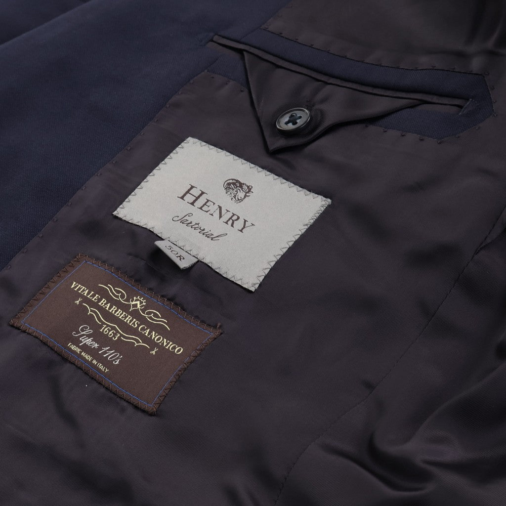 HENRY SARTORIAL Roma Pure Wool Suit MID NAVY - Henry Bucks