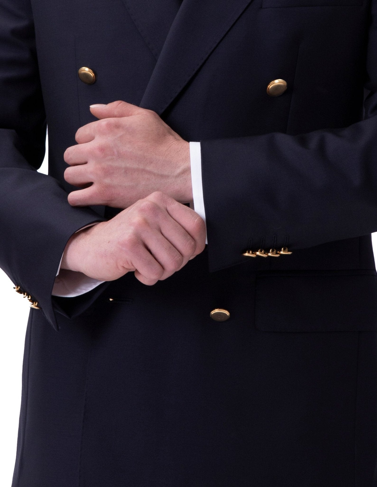 HENRY SARTORIAL Rome Zegna Travel Fabric Peak Lapel Twill Blazer NAVY LG - Henry BucksBlazers33SS1828 - NAVY - L - 48