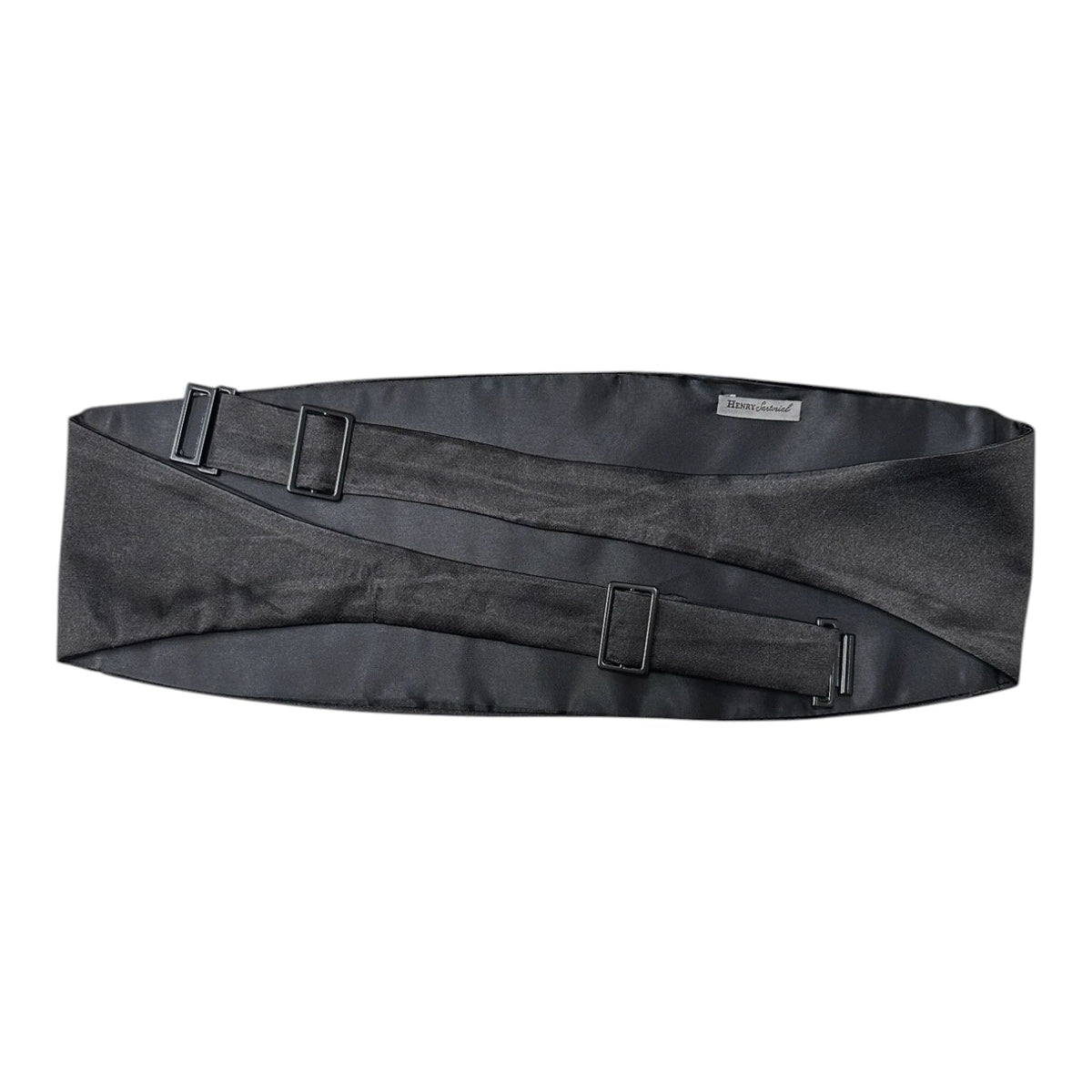 HENRY SARTORIAL Silk Cummerbund BLACK - Henry Bucks