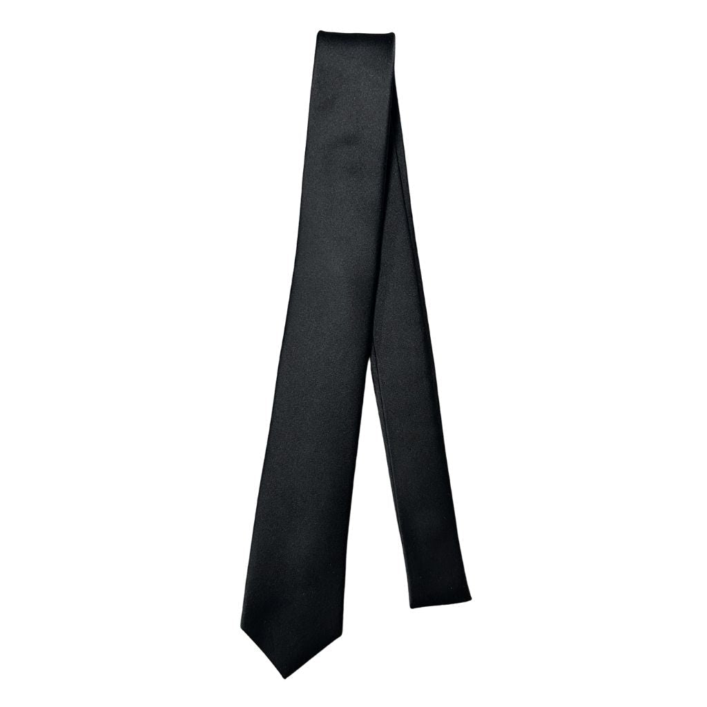 HENRY SARTORIAL Silk Slim Tie BLACK - Henry Bucks