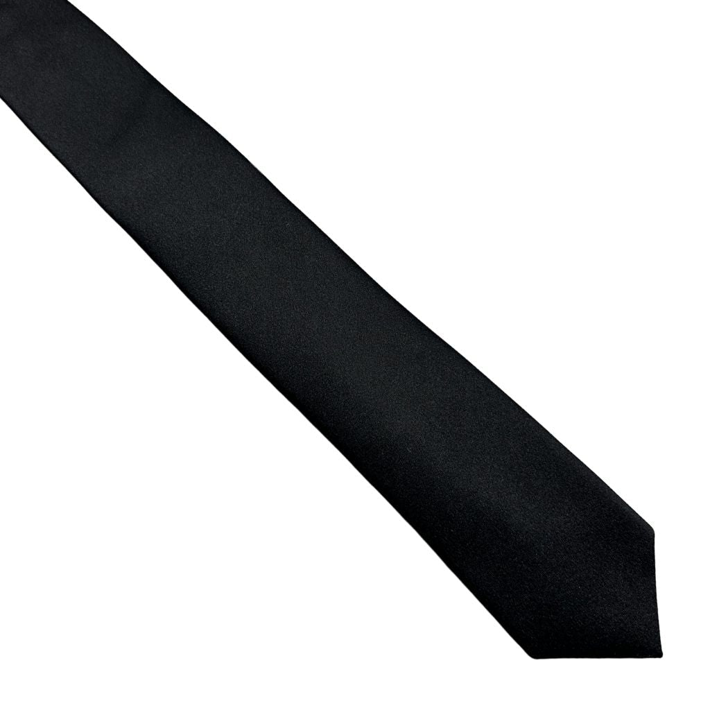 HENRY SARTORIAL Silk Slim Tie BLACK - Henry Bucks