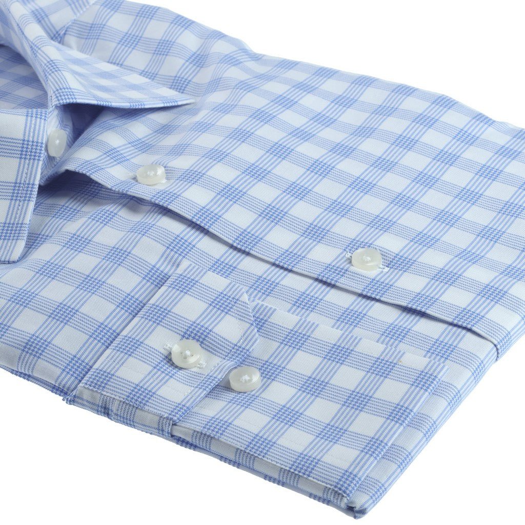 HENRY SARTORIAL Single Cuff 100% Cotton Stripe Shirt PINK BLUE - Henry Bucks