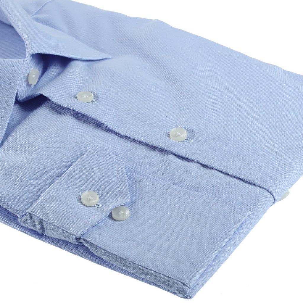 HENRY SARTORIAL Single Cuff Cotton Polyester Shirt SKY BLUE - Henry Bucks