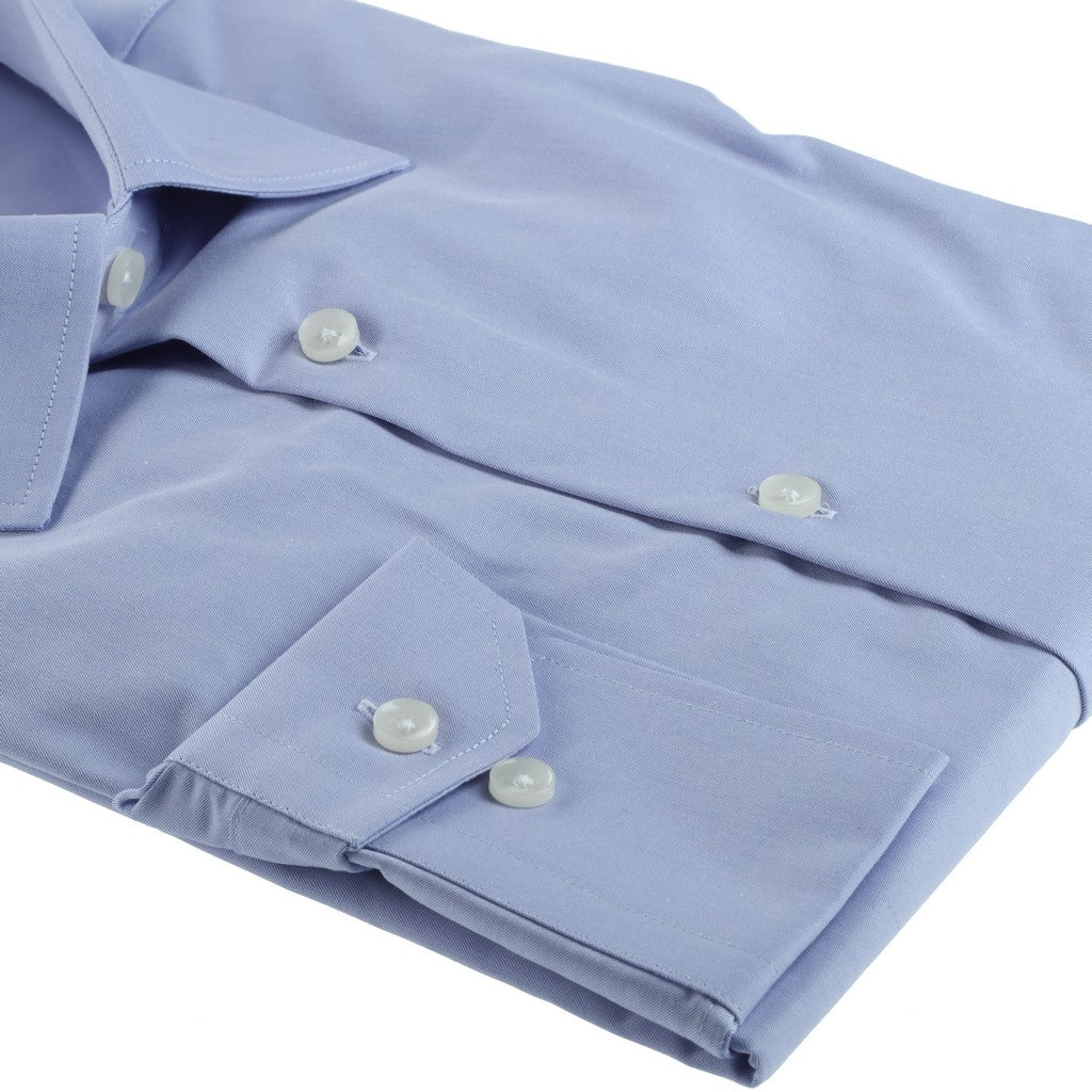 HENRY SARTORIAL Single Cuff Cotton Polyester Shirt SKY BLUE - Henry Bucks