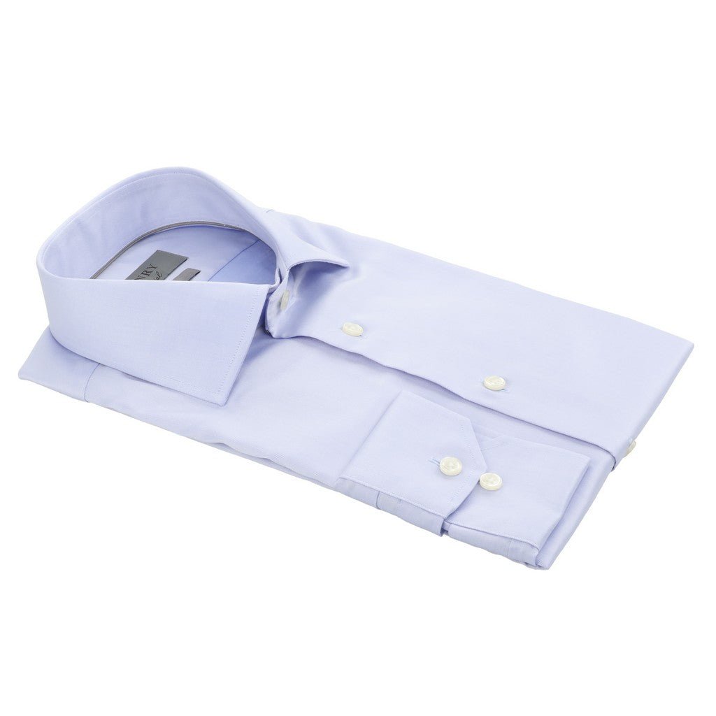 HENRY SARTORIAL Slim Plain Twill Shirt Single Cuff SKY - Henry Bucks