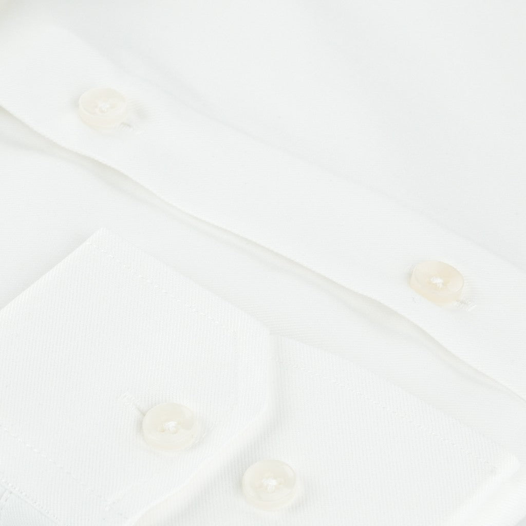 HENRY SARTORIAL Solid Cotton Stretch Long Sleeve Shirt WHITE (Online only*) - Henry Bucks