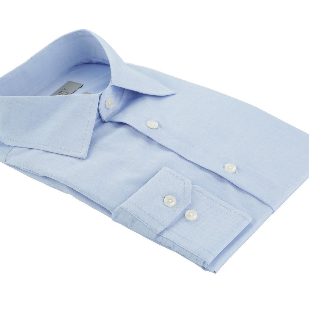 HENRY SARTORIAL Solid Oxford Long Sleeve Business Shirt MID BLUE (Online only*) - Henry Bucks