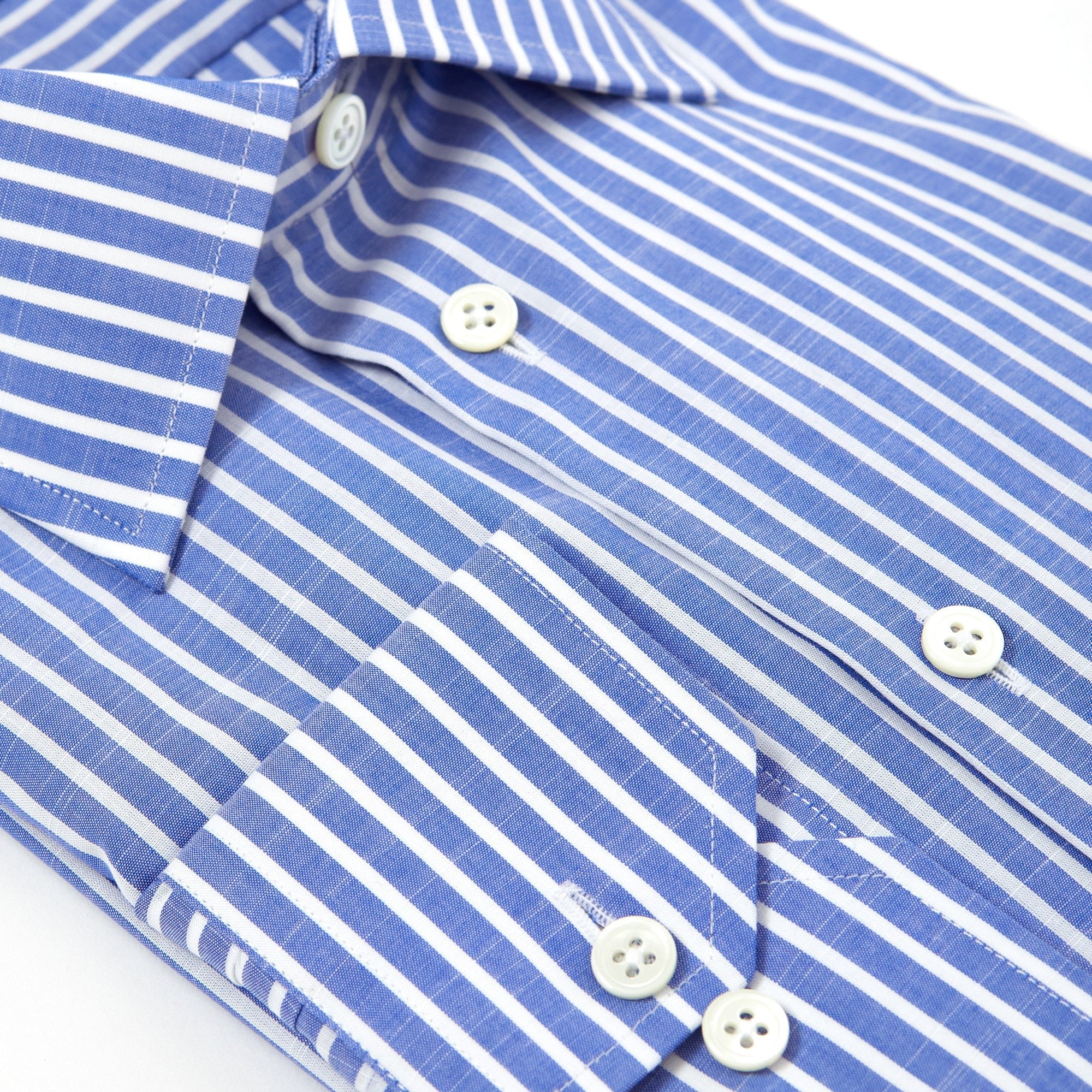 HENRY SARTORIAL Stripe Shirt Contemporary BLUE - Henry BucksShirts01SS220042 - BLUE - 37