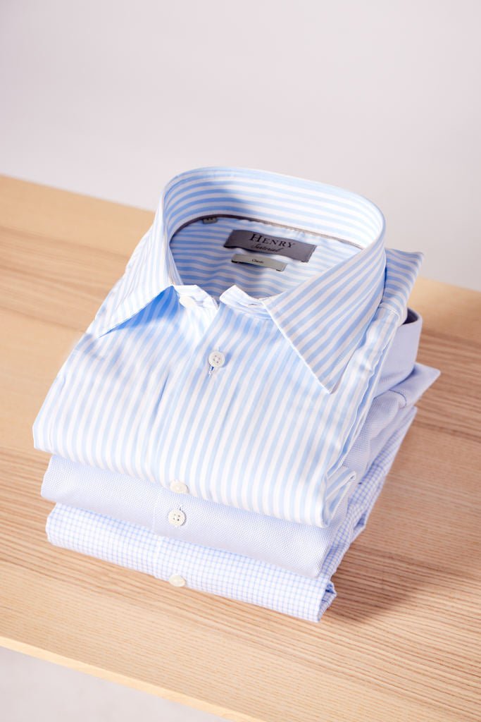 HENRY SARTORIAL Stripe Shirt SKY BLUE - Henry BucksShirts01SS23017 - SKYBLUE - 38