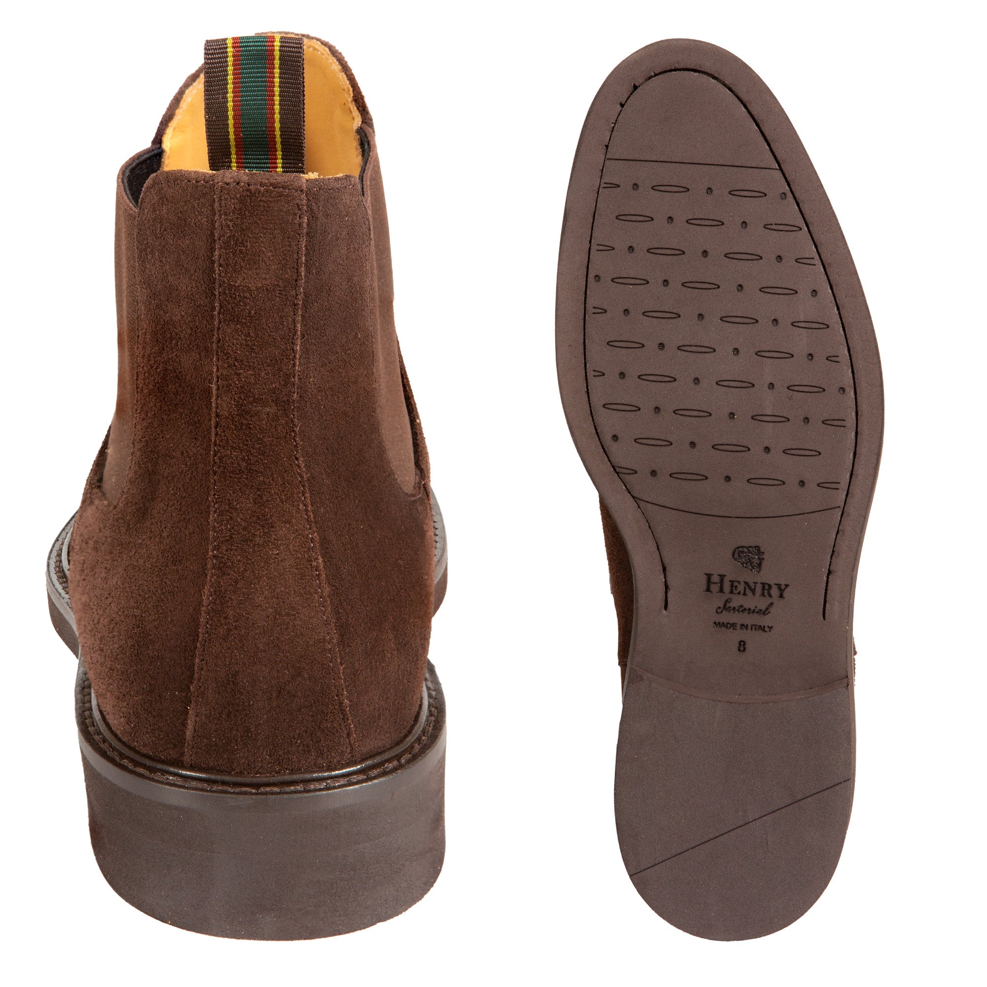 HENRY SARTORIAL Suede Chelsea Boot BROWN - Henry BucksBoots8000407 - BROWN - 7