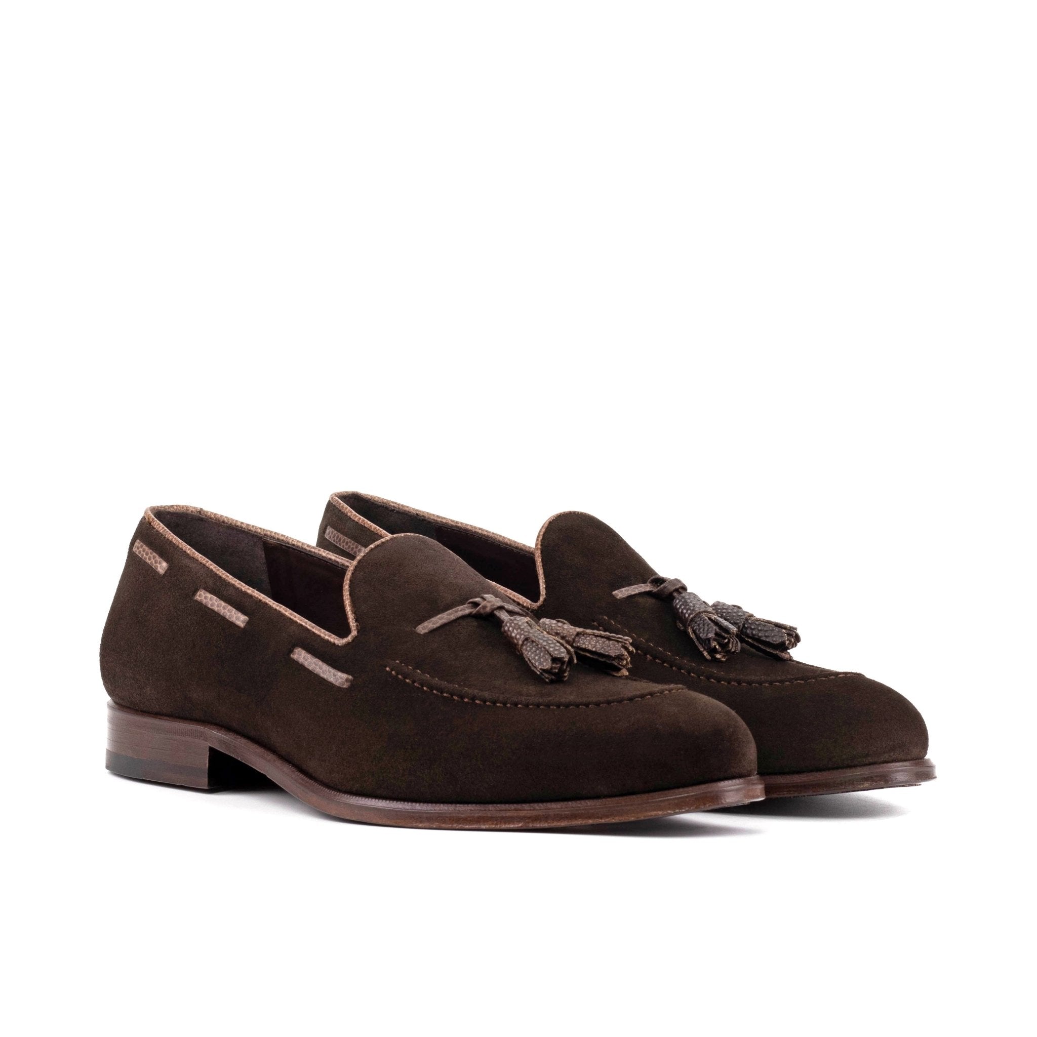 HENRY SARTORIAL Suede Wesley Loafer DARK BROWN - Henry BucksLoafers & Driving Shoes80SS220006 - BRDK - 5