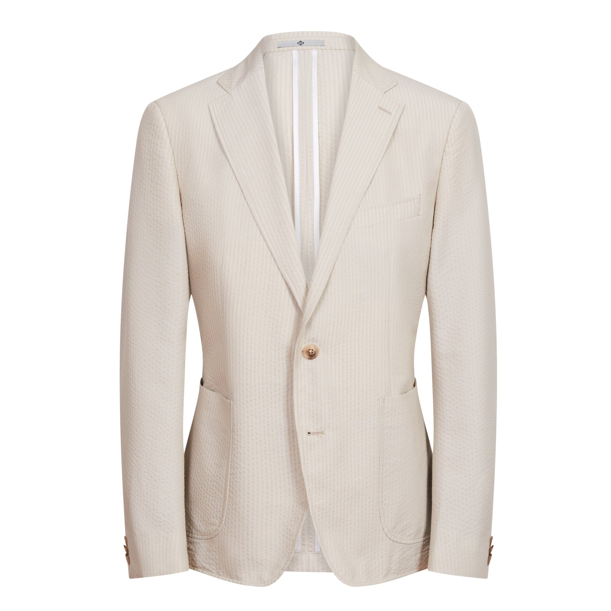 HENRY SARTORIAL Summer Seersucker Blazer BEIGE - Henry BucksBlazers33SS220028 - BEIG - 48