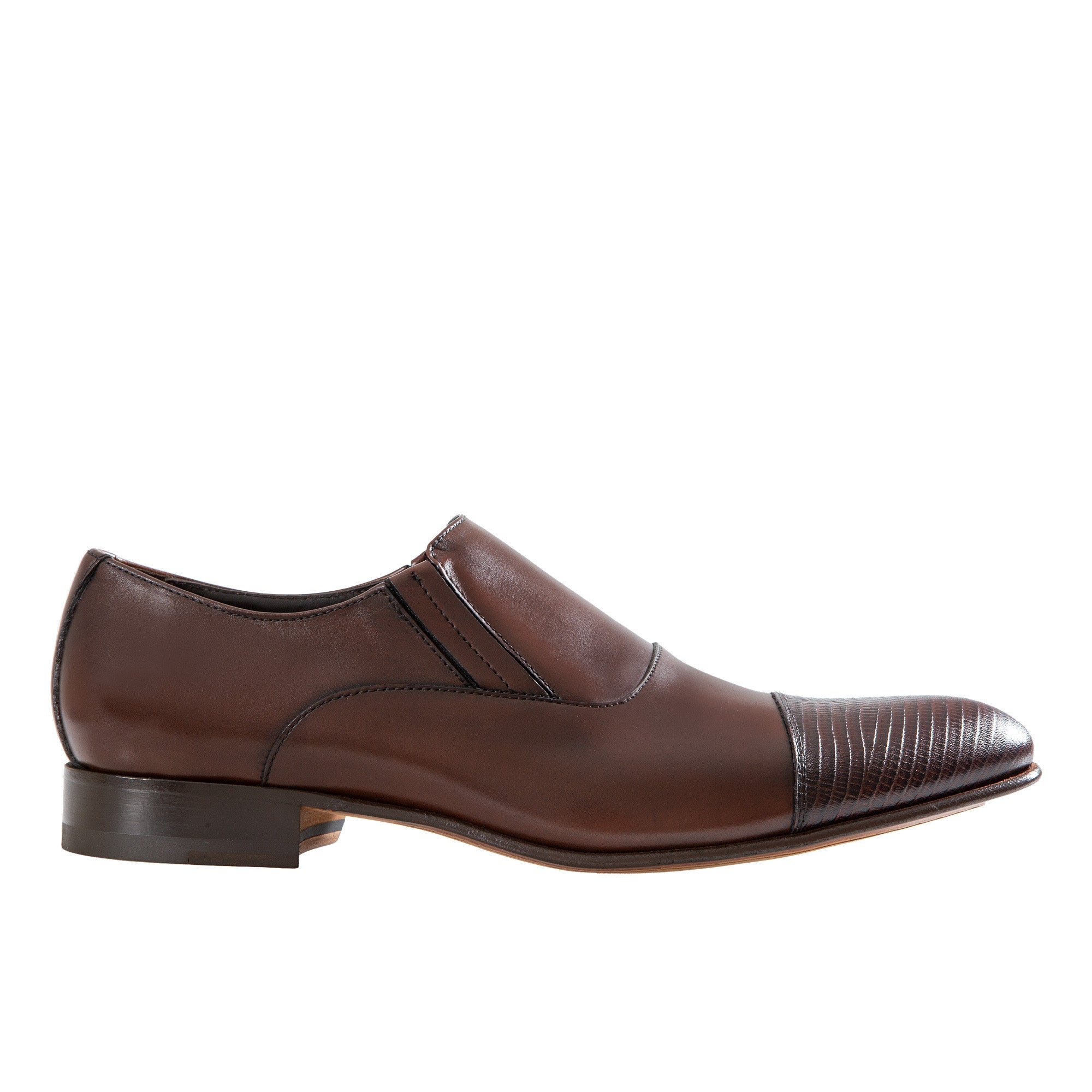 HENRY SARTORIAL Toe Cap Elastic Loafers BROWN - Henry BucksLoafers & Driving Shoes8000410 - BROWN - 7