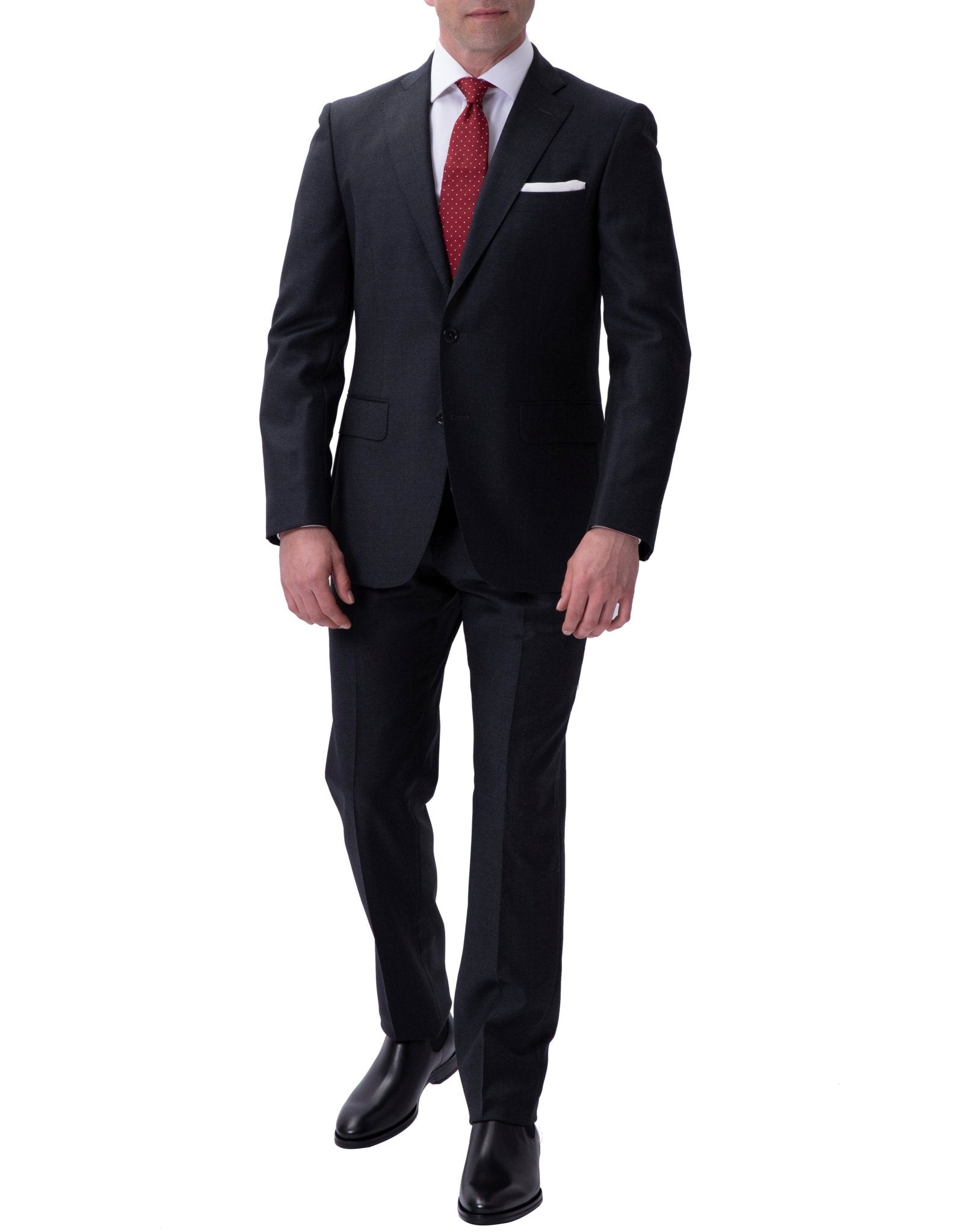 HENRY SARTORIAL Twill Suit CHARCOAL LG - Henry BucksSuits23BSR023 - CHCL - L - 46