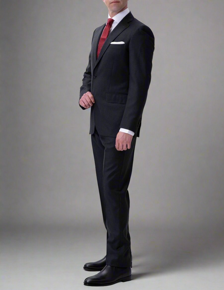 HENRY SARTORIAL Twill Suit CHARCOAL LG - Henry BucksSuits23BSR023 - CHCL - L - 46