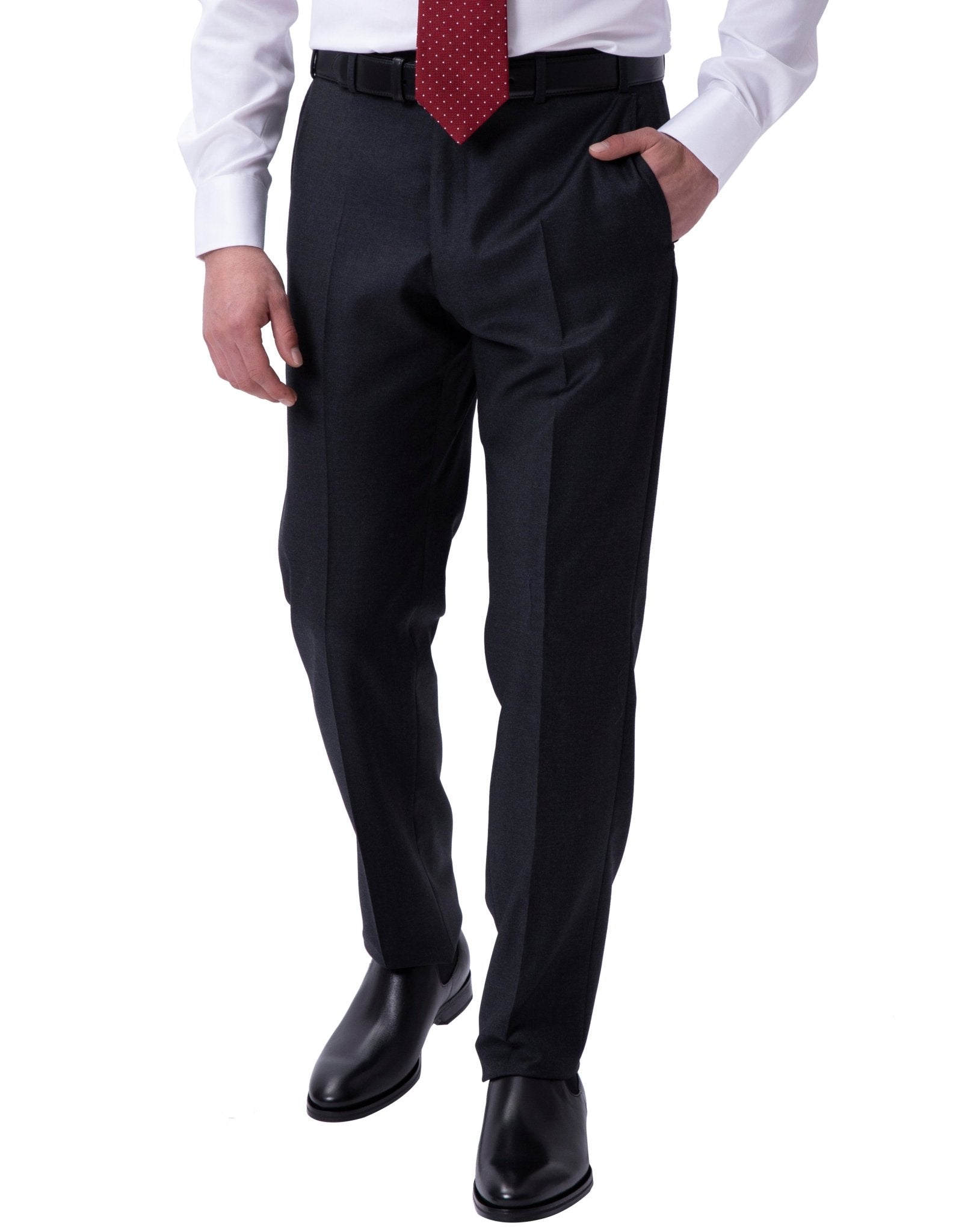 HENRY SARTORIAL Twill Suit CHARCOAL REG - Henry BucksSuits23BSR023 - CHCL - R - 46