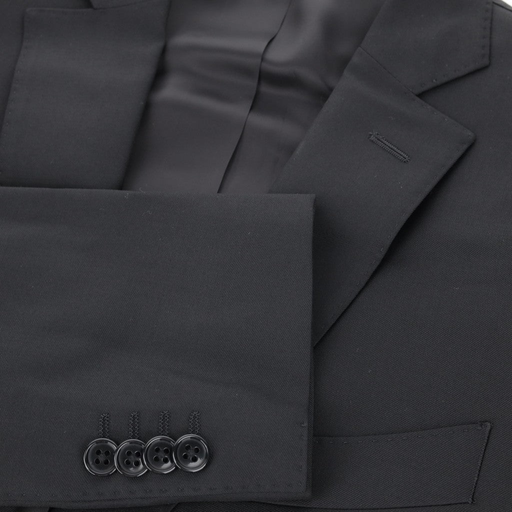HENRY SARTORIAL VBC Merino Wool Notch Lapel Suit BLACK - Henry Bucks