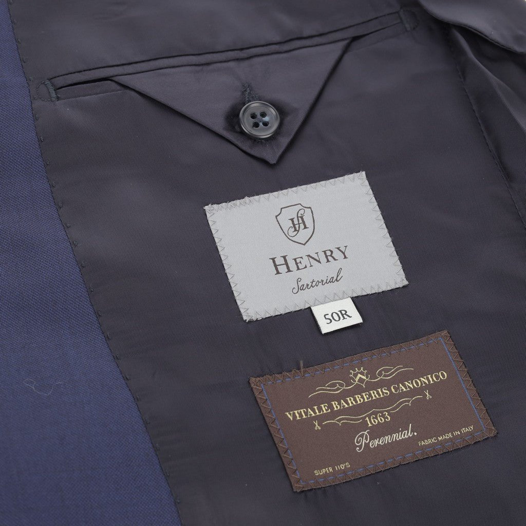 HENRY SARTORIAL VBC S110's Wool Suit NAVY - Henry Bucks