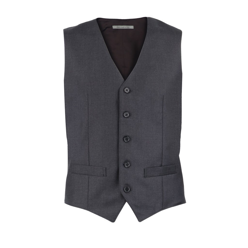 HENRY SARTORIAL VBC Wool Waistcoat CHARCOAL - Henry Bucks