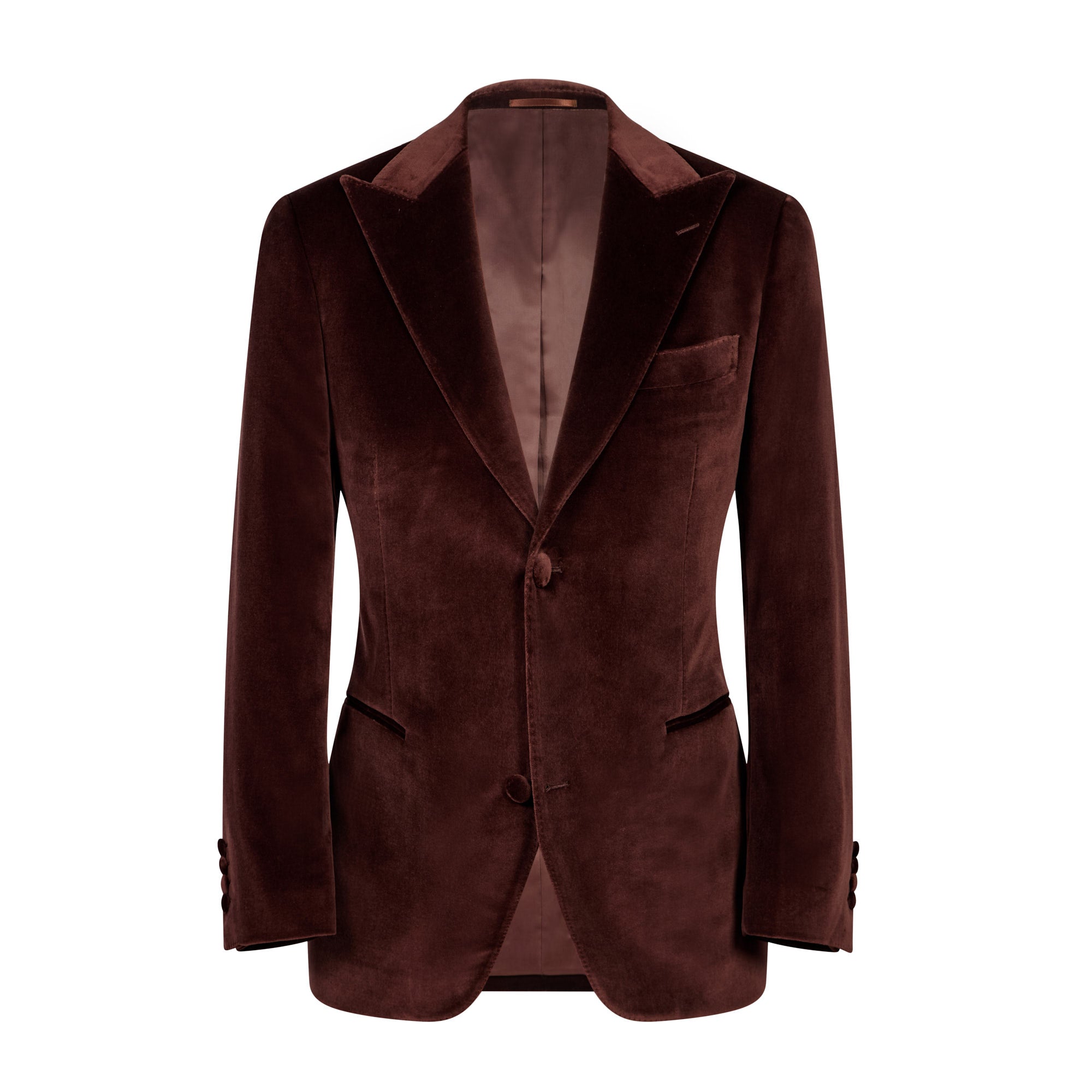 HENRY SARTORIAL Velvet Jacket BROWN - Henry BucksBlazers64SS230010 - BROWN - 48