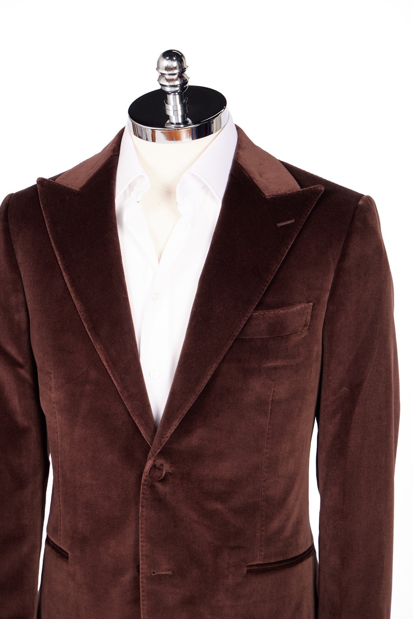 HENRY SARTORIAL Velvet Jacket BROWN - Henry BucksBlazers64SS230010 - BROWN - 48