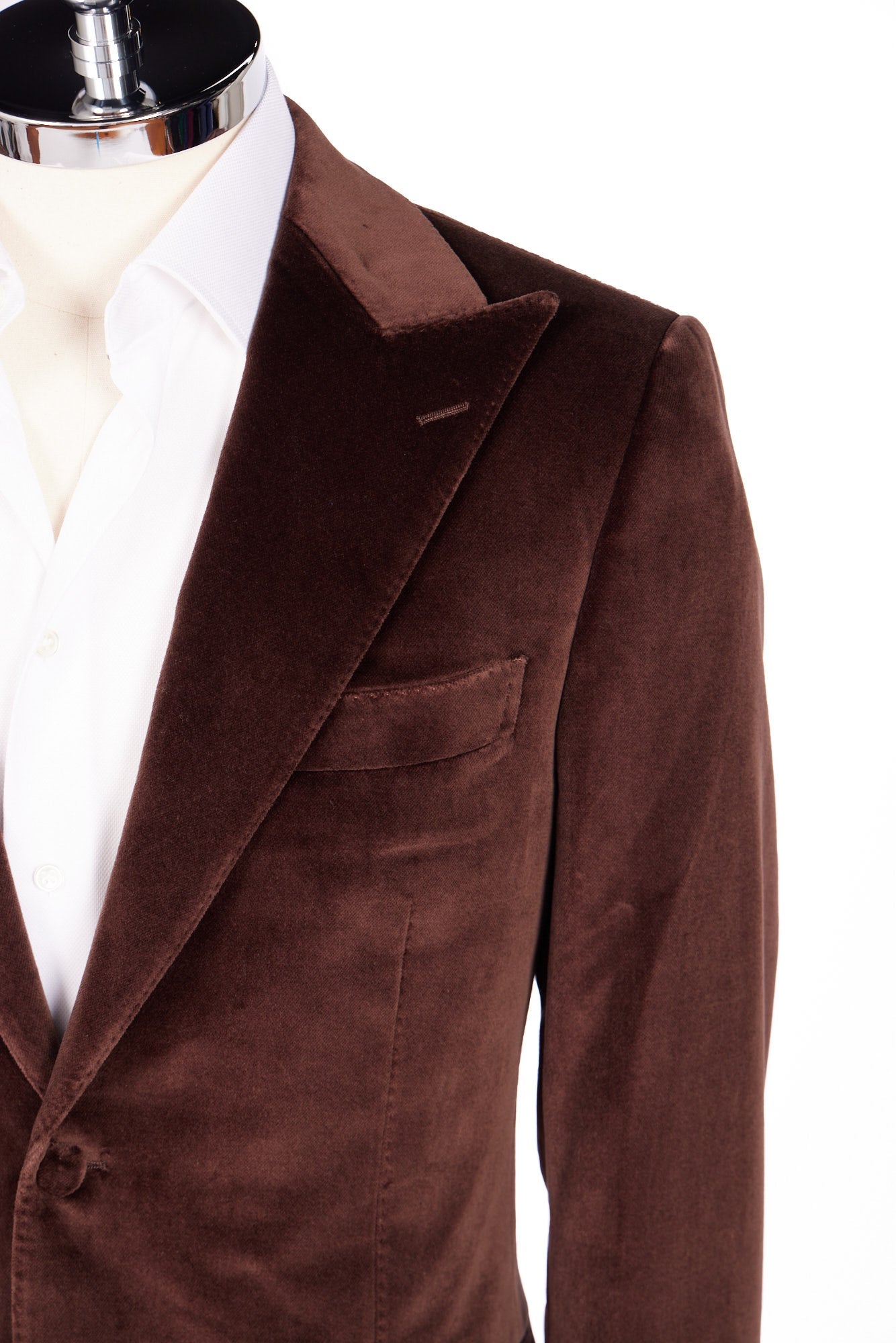 HENRY SARTORIAL Velvet Jacket BROWN - Henry BucksBlazers64SS230010 - BROWN - 48