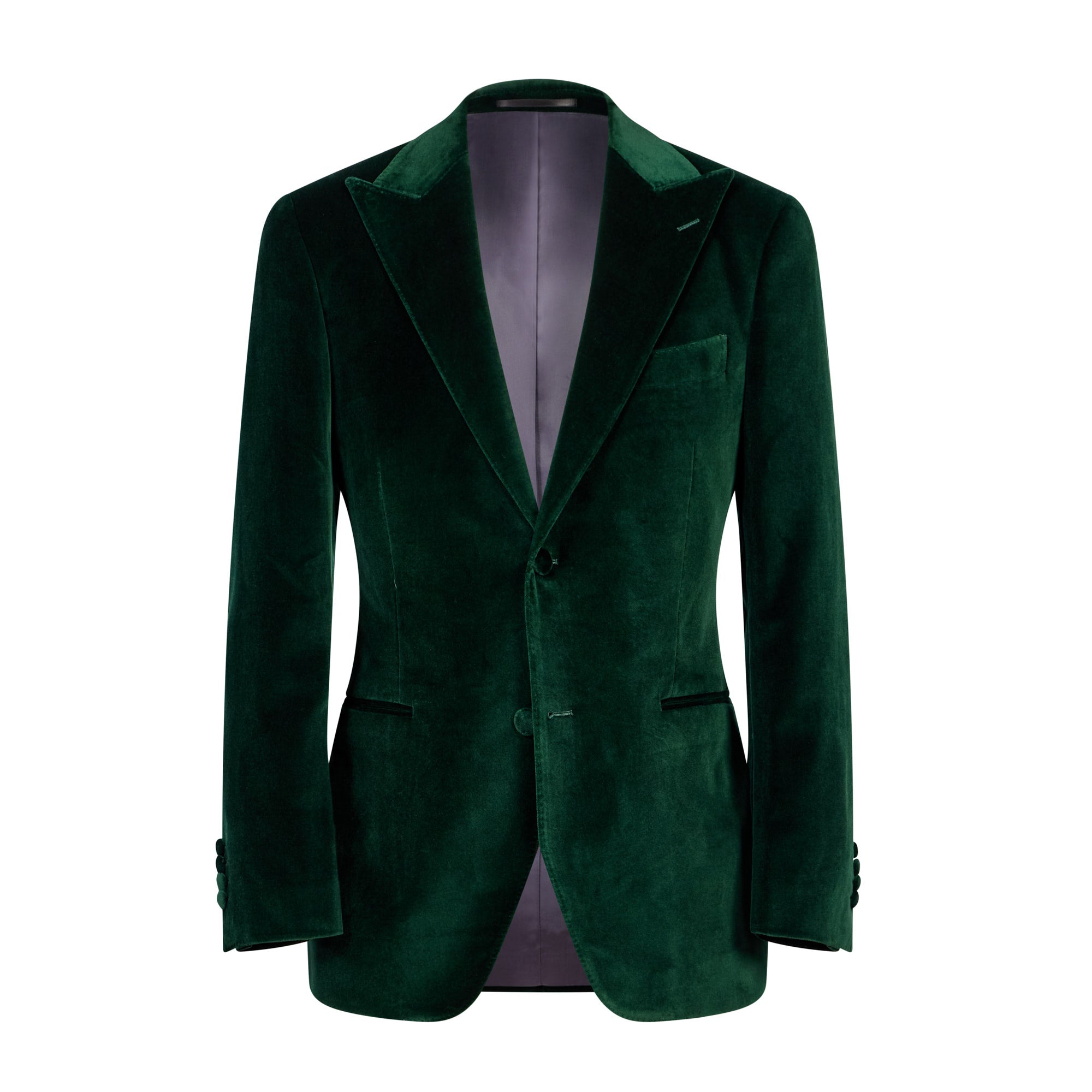 HENRY SARTORIAL Velvet Jacket EMERALD - Henry BucksBlazers64SS230010 - EMLD - 48