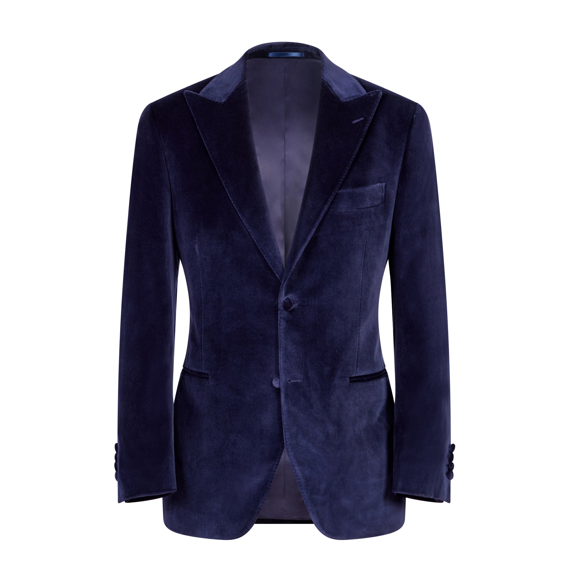 HENRY SARTORIAL Velvet Jacket NAVY - Henry BucksBlazers64SS230010 - NAVY - 48