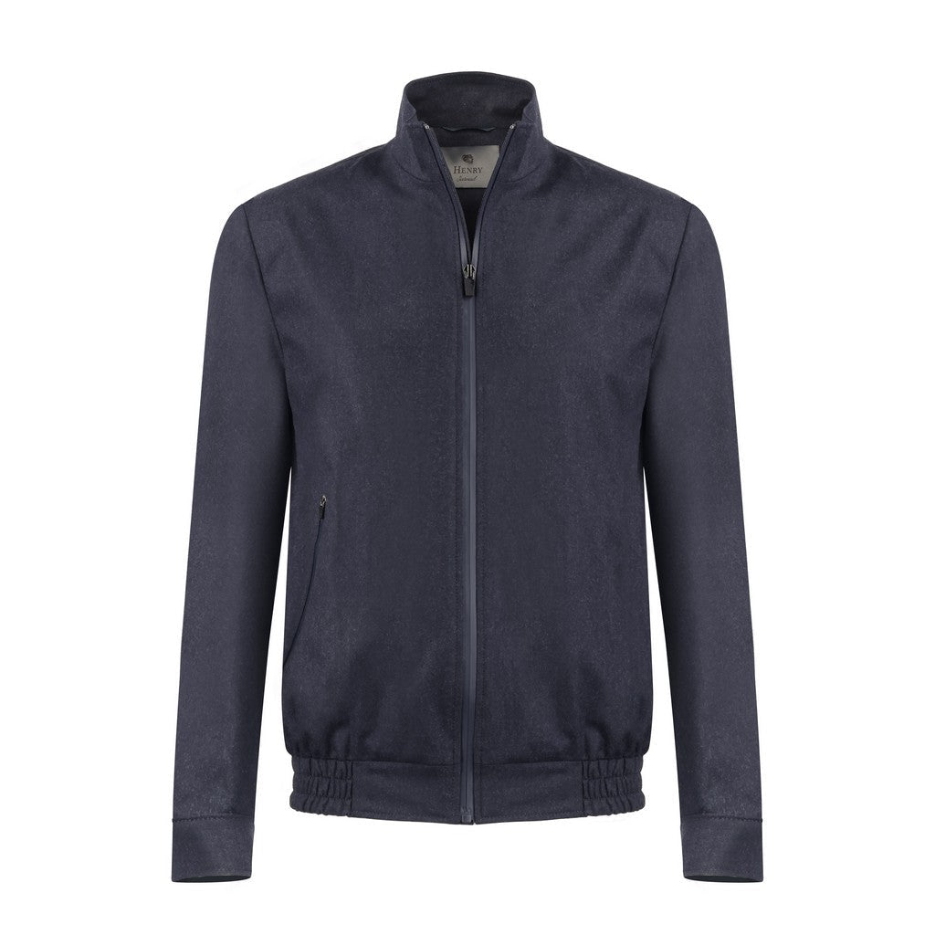 HENRY SARTORIAL Vitale Barberis Canonico Blouson Hybrid Sports Jacket NAVY - Henry Bucks