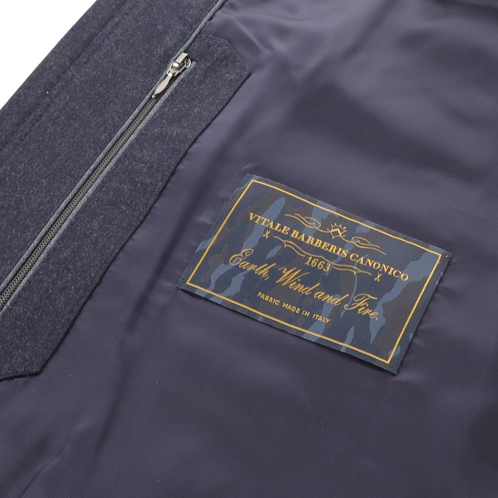 HENRY SARTORIAL Vitale Barberis Canonico Blouson Hybrid Sports Jacket NAVY - Henry Bucks