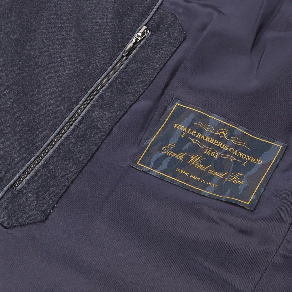 HENRY SARTORIAL Vitale Barberis Canonico FIELD JACKET NAVY - Henry Bucks
