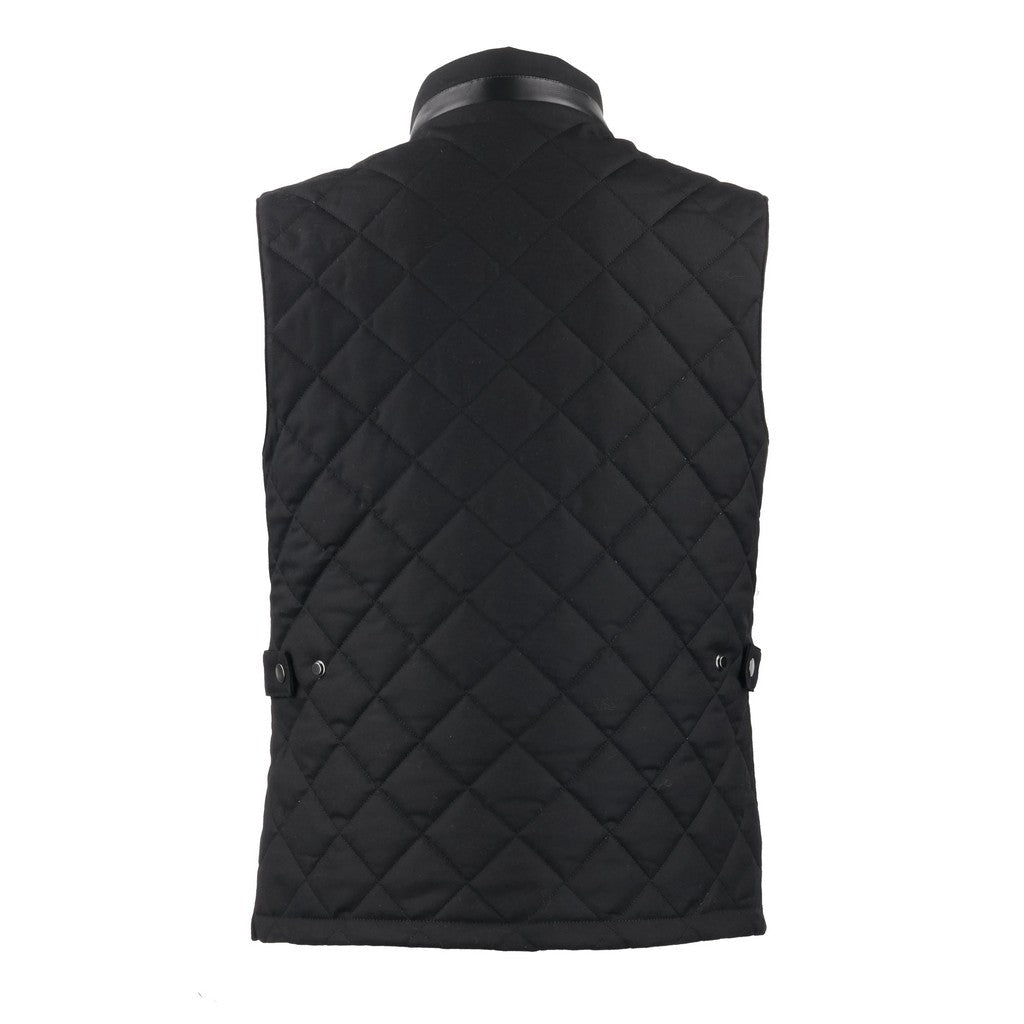 HENRY SARTORIAL Vitale Barberis Canonico QUILTED BODY WARMER GILLET BLACK - Henry Bucks