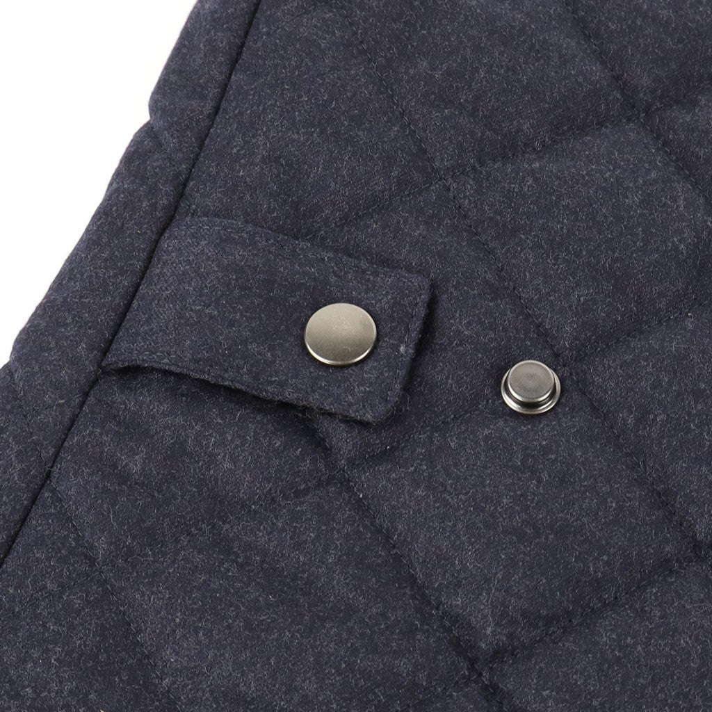 HENRY SARTORIAL Vitale Barberis Canonico Quilted Body Warmer Gillet NAVY - Henry Bucks